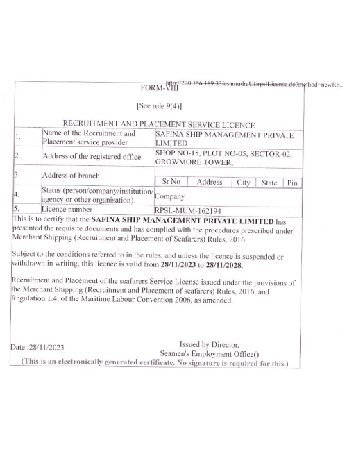certificate